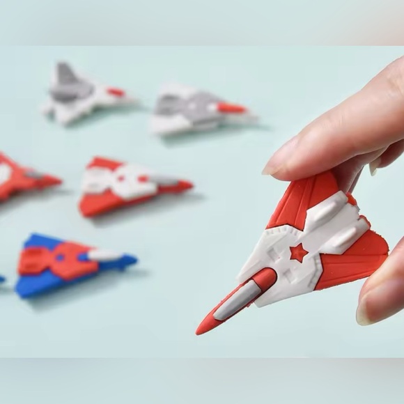 $1 Colorful Jet Fighter Eraser. NEW. 1@Random. $1 WITH ANY $10 ORDER OR MORE - Picture 4 of 9
